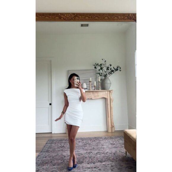 House of CB Cream Off-Shoulder Mini Dress - Picture 3 of 11
